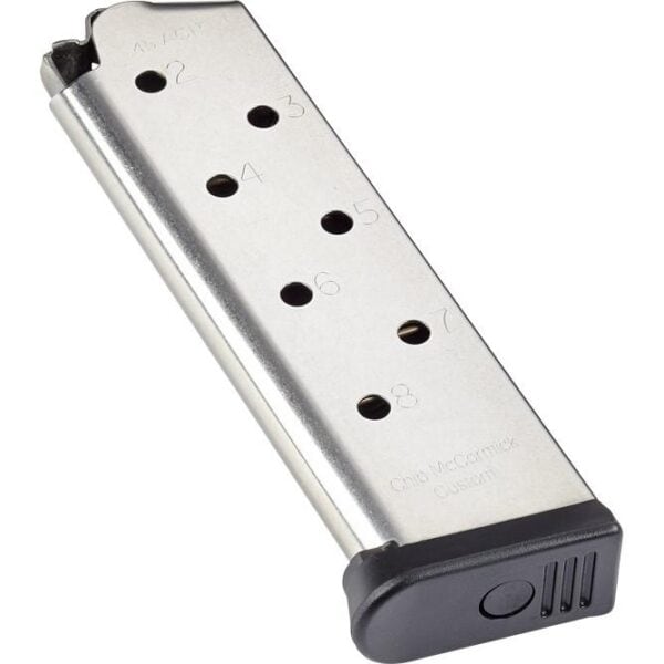 Chip McCormick Railed Power Handgun Magazine (RPM) Stainless .45 ACP 8/rd