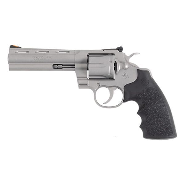 Colt Python 357 Handgun .357 Mag 6rd Capacity 5" Barrel Matte Stainless with Black Hogue Grips