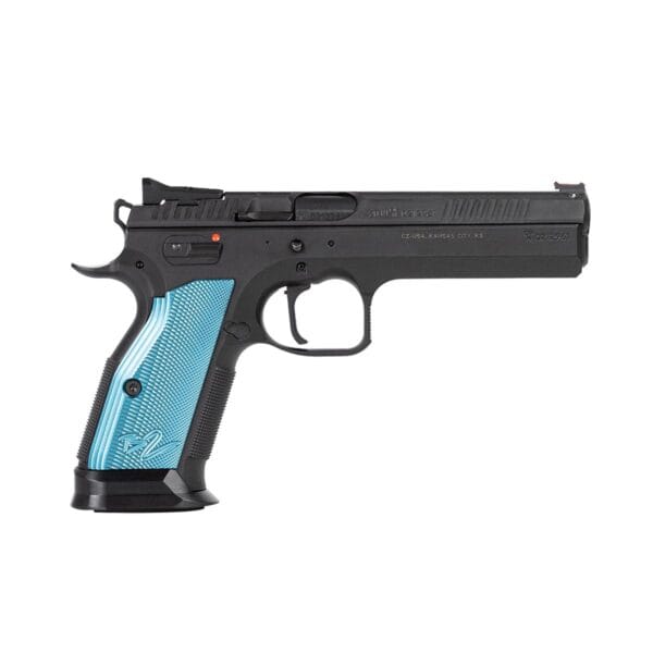 CZ 75 Tactical Sport 2 Handgun 9mm Luger 20rd Magazines 5.28" Barrel Blue Aluminum Grips