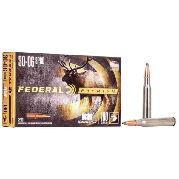 Federal Premium Vital-Shok Rifle Ammunition .30-06 Sprg 180 gr PT 2700 fps - 20/ct