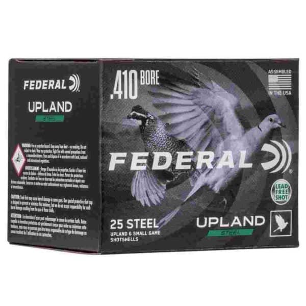 FEDERAL FIELD & RANGE STEEL 410GA 3" 3/8OZ 7.5 UPLAND STEEL AMMO 25RD