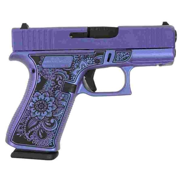 Glock 43X "Mandala" Purple Pearl Handgun 9mm Luger 10rd Magazines(2) 3.4" Barrel Accessory Rail USA Made