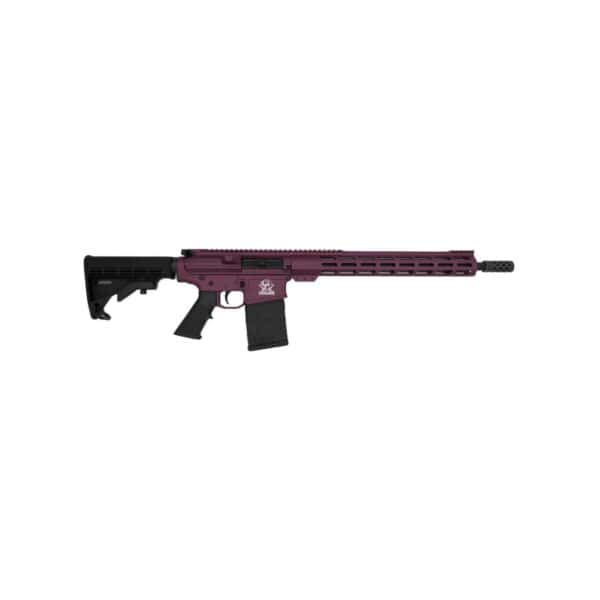 GLFA AR-15 Rifle .308 Win 10rd Magazine 16" Stainless Barrel 15" MLOK Rail Black Cherry Finish