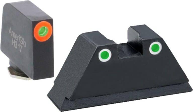 Ameriglo Green Tritium Round Outline Orange .315/White .392 for Glock Tall Suppressor