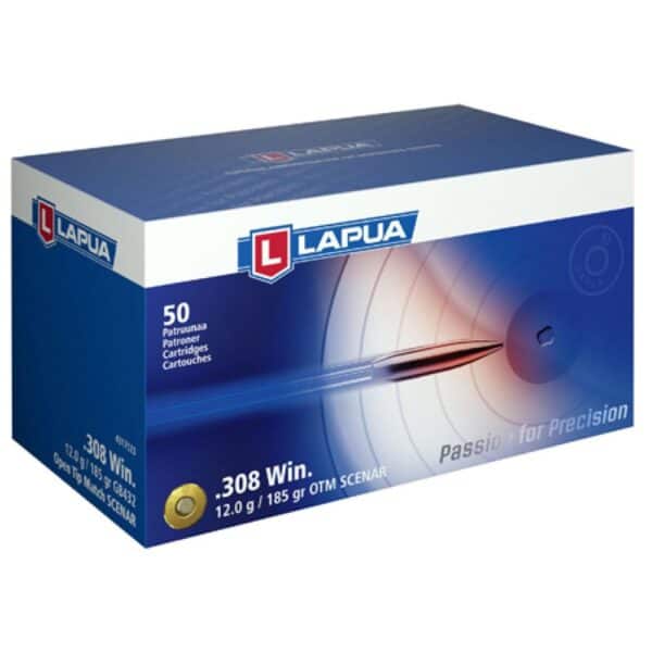 Lapua OTM Rifle Ammo 308 Winchester 185gr Scenar 2475 fps 50/ct