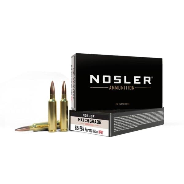 Nosler Match Grade Rifle Ammunition 6.5x284 Norma 140 gr HPBT 2750 fps - 20/box