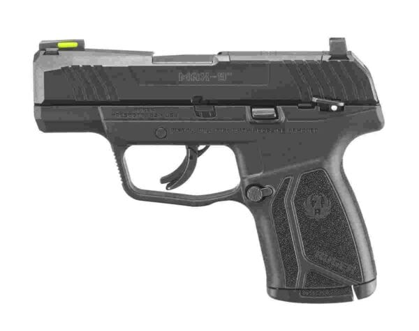 Ruger Max-9 Optic Ready Handgun 9mm Luger 10rd Magazine 3.2" Barrel Fiber Optic Sights Black Grip