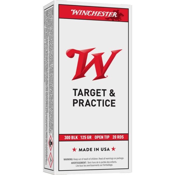 Winchester USA Rifle Ammunition .300 AAC Blackout 125 gr. FMJ 2185 fps 20/ct