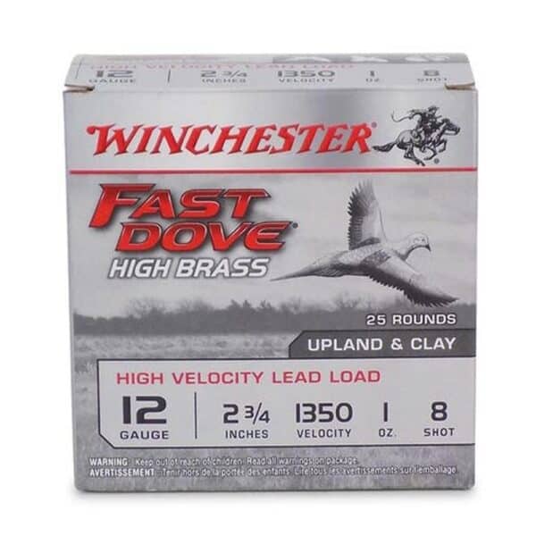 Winchester Fast Dove 12 ga 2-3/4" 1 oz HB 1350 fps #8 25/ct