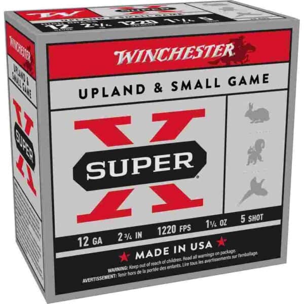 Winchester Super X Upland & Small Game Shotshells 12ga 2-3/4" 1-1/4oz 1220 fps #5 25/ct