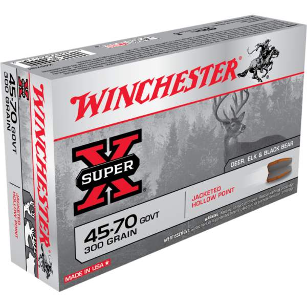 Winchester Super-X Rifle Ammunition 45-70 Govt 300 gr. JHP 1880 fps 20/ct