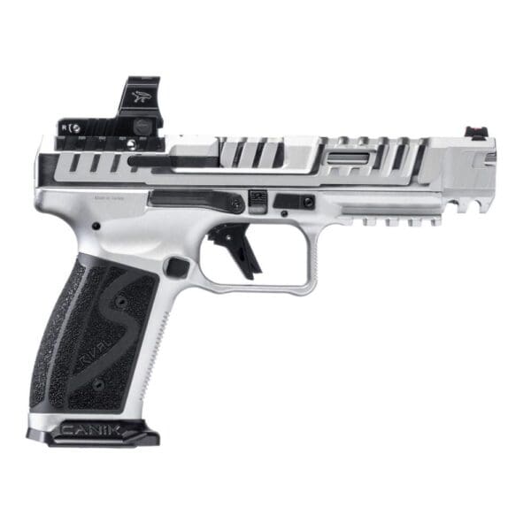 Canik SFx Rival-S Chrome Handgun 9mm Luger 18rd Magazines (2) 5" Barrel Chrome with MO2 Optic