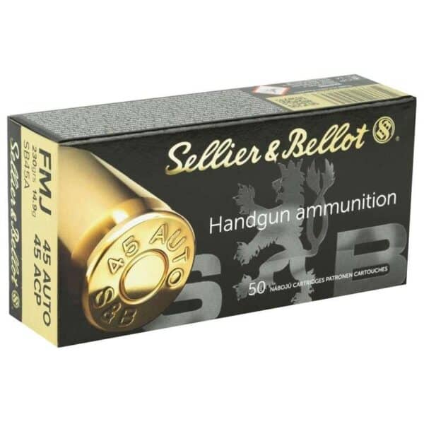 Sellier & Bellot Pistol & Revolver Ammo .45 Auto 230 gr FMJ 50/Box